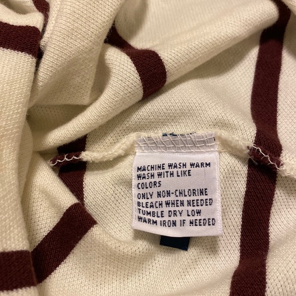 New Polo Ralph Lauren Classic-Fit Soft Cotton Polo cream/ brown stripes Size L⭐️ - Picture 7 of 16